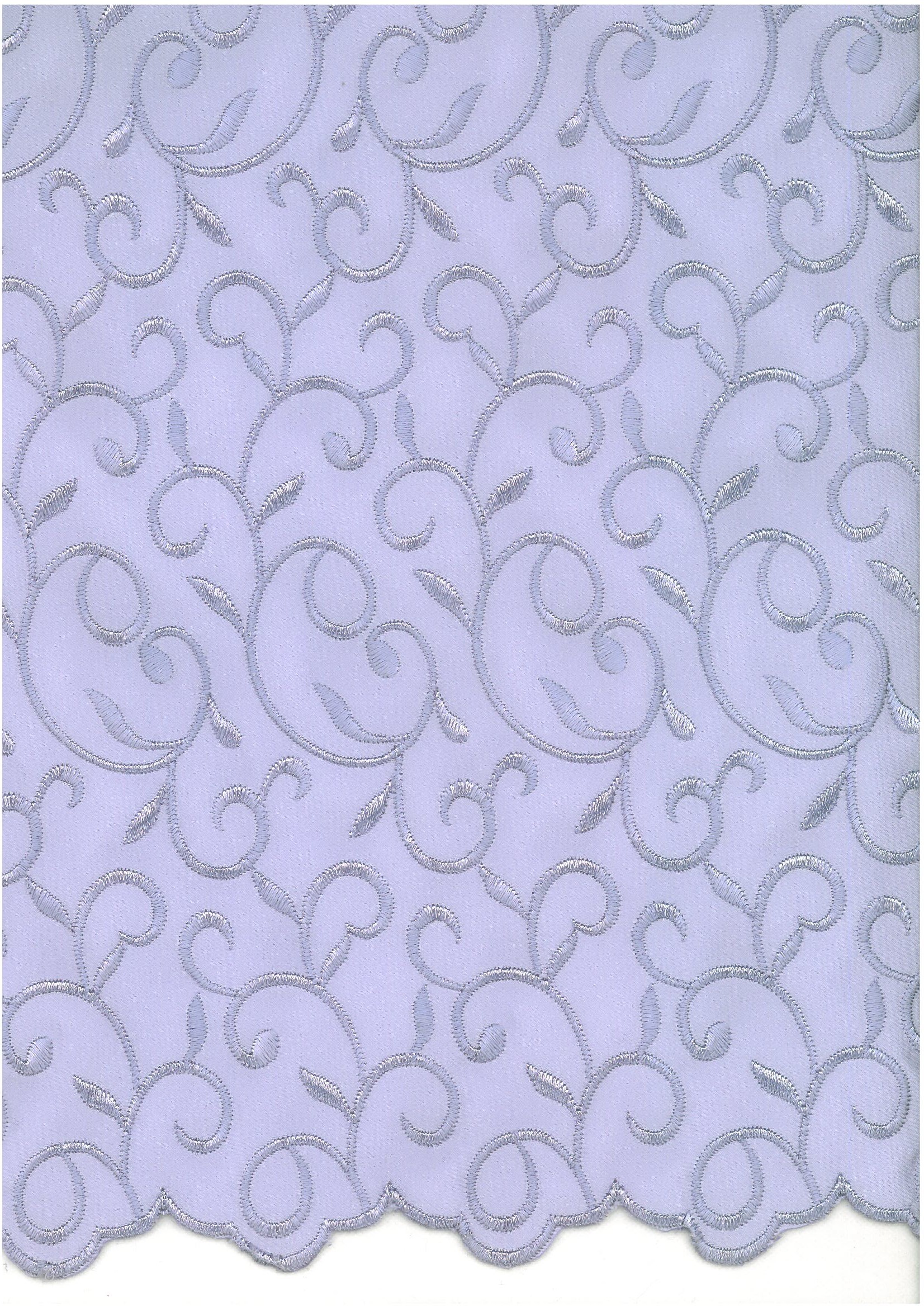 EMBROIDERED DUCHESS SATIN - LILAC/LILAC